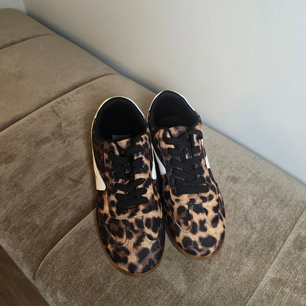 Dolce Vita Leopard Print Sneakers with Black and White Accents - Picture 8 of 9